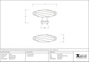 Natural Smooth Cabinet Handle - 83531 - Technical Drawing