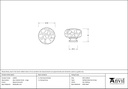 Natural Smooth Elan Cabinet Knob - Large - 33359 - Technical Drawing