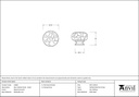 Natural Smooth Elan Cabinet Knob - Small - 33360 - Technical Drawing