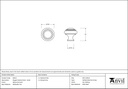 Natural Smooth Ringed Cabinet Knob - Small - 83512 - Technical Drawing