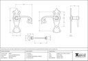 Natural Textured Curly Lever Bathroom Set - 83502 - Technical Drawing