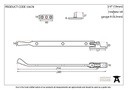 Pewter 10&quot; Peardrop Stay - 33678 - Technical Drawing