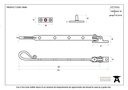 Pewter 10&quot; Shepherd's Crook Stay - 33606 - Technical Drawing