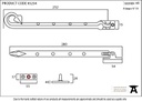 Pewter 10&quot; Shropshire Window Stay - 45254 - Technical Drawing