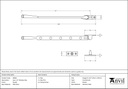 Pewter 12" Avon Stay - 90406 - Technical Drawing