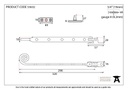 Pewter 12&quot; Monkeytail Stay - 33632 - Technical Drawing