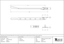 Pewter 12&quot; Peardrop Stay - 33679 - Technical Drawing