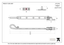 Pewter 12&quot; Shepherd's Crook Stay - 33607 - Technical Drawing