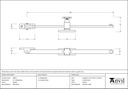 Pewter 12&quot; Sliding Stay - 49914 - Technical Drawing