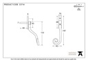 Pewter 16mm Monkeytail Espag - LH - 33714 - Technical Drawing