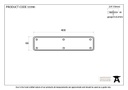 Pewter 400mm Plain Fingerplate - 33390 - Technical Drawing