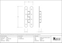 Pewter 4&quot; H Hinge (pair) - 33628 - Technical Drawing