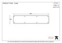 Pewter 780mm x 150mm Kick Plate - 33386 - Technical Drawing