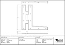 Pewter 7" HL Hinge (pair) - 33760 - Technical Drawing