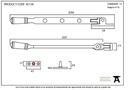 Pewter 8" Regency Stay - 45139 - Technical Drawing
