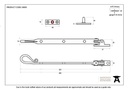 Pewter 8&quot; Shepherd's Crook Stay - 33605 - Technical Drawing