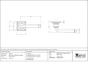 Pewter Avon Lever on Rose Set Sprung - 33874/S - Technical Drawing