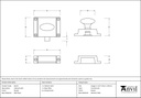 Pewter Cabinet Latch - 46131 - Technical Drawing