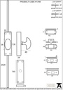 Pewter Cremone Bolt - 91788 - Technical Drawing