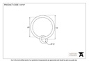 Pewter Curtain Ring - 33737 - Technical Drawing