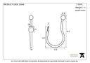 Pewter Curtain Tie Back (pair) - 33069 - Technical Drawing