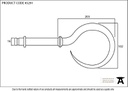 Pewter Hook Curtain Finial (Pair) - 45291 - Technical Drawing