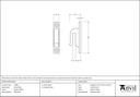 Pewter Hook Plate - 33669 - Technical Drawing