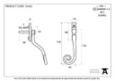 Pewter Large 16mm Monkeytail Espag - LH - 33346 - Technical Drawing