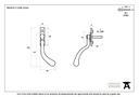 Pewter Large 16mm Peardrop Espag - RH - 33343 - Technical Drawing