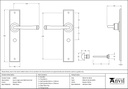 Pewter Large Avon Lever Bathroom Set - 33091 - Technical Drawing