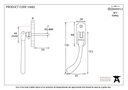 Pewter Locking Peardrop Espag - LH - 33682 - Technical Drawing