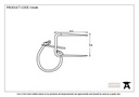 Pewter Locking Staple Pin - 33648 - Technical Drawing