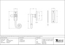 Pewter Monkeytail Fastener - 33676 - Technical Drawing
