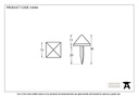 Pewter Pyramid Door Stud - Small - 33694 - Technical Drawing