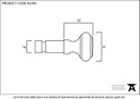Pewter Regency Curtain Finial (Pair) - 45290 - Technical Drawing