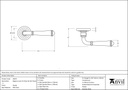 Pewter Regency Lever on Rose Set (Art Deco) - Unsprung - 49978 - Technical Drawing