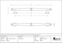 Pewter Regency Pull Handle - Medium - 45152 - Technical Drawing