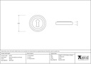 Pewter Round Escutcheon (Art Deco) - 45704 - Technical Drawing