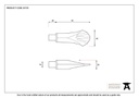 Pewter Shell Curtain Finial (pair) - 33735 - Technical Drawing