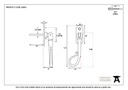 Pewter Shepherd's Crook Espag - LH - 33603 - Technical Drawing