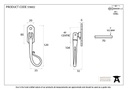 Pewter Shepherd's Crook Espag - RH - 33602 - Technical Drawing