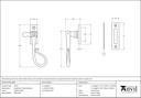 Pewter Shepherd's Crook Fastener - 33727 - Technical Drawing