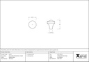 Pewter Shropshire Cabinet Knob - Small - 45211 - Technical Drawing