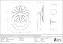 Pewter Shropshire Door Knocker - 45207 - Technical Drawing