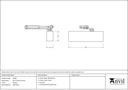 Pewter Size 2-5 Door Closer &amp; Cover - 50109 - Technical Drawing