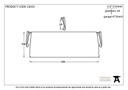 Pewter Small Letter Plate Cover - 33059 - Technical Drawing