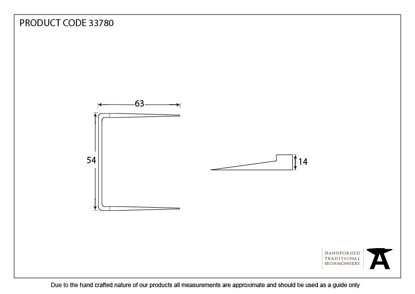 Pewter Staple Pin - 33780 - Technical Drawing