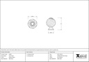 Pewter Twist Cabinet Knob - 33691 - Technical Drawing