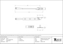 Polished Brass 8&quot; Avon Stay - 46712 - Technical Drawing