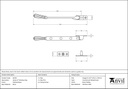 Polished Brass 8&quot; Hinton Stay - 46703 - Technical Drawing